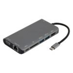 هاب داک استیشن 8 پورت USB-C با خروجی HDMI و VGA