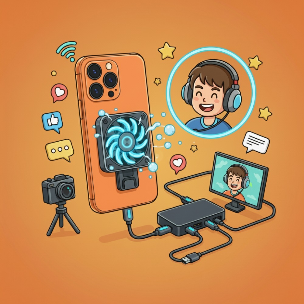 گجت های کاربردی و فن خنک کننده آیفون ۱۷ برای موبایل گیمینگ